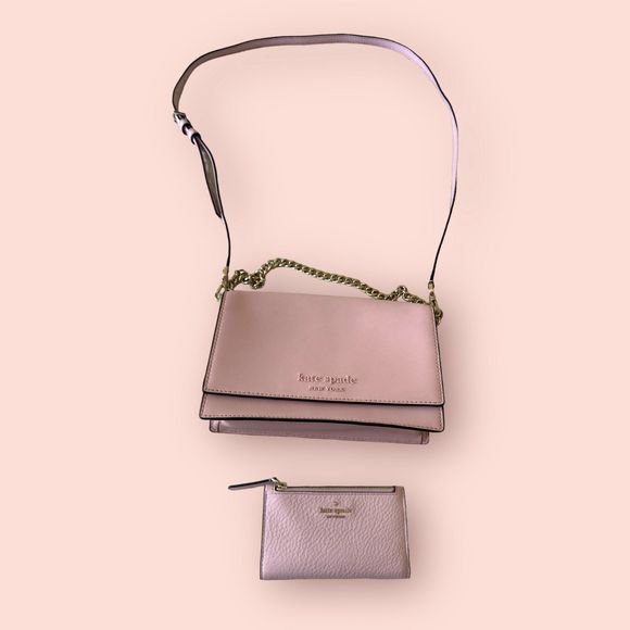 Kate Spade Cove Street Light Pink Crossbody Bag with Matching Wallet - Picture 8 of 11